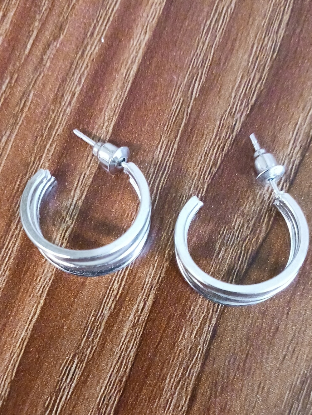 Silver Tone Hoop Earrings - Classic Women’s Jewelry
